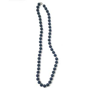 Navy Blue Beaded Necklace